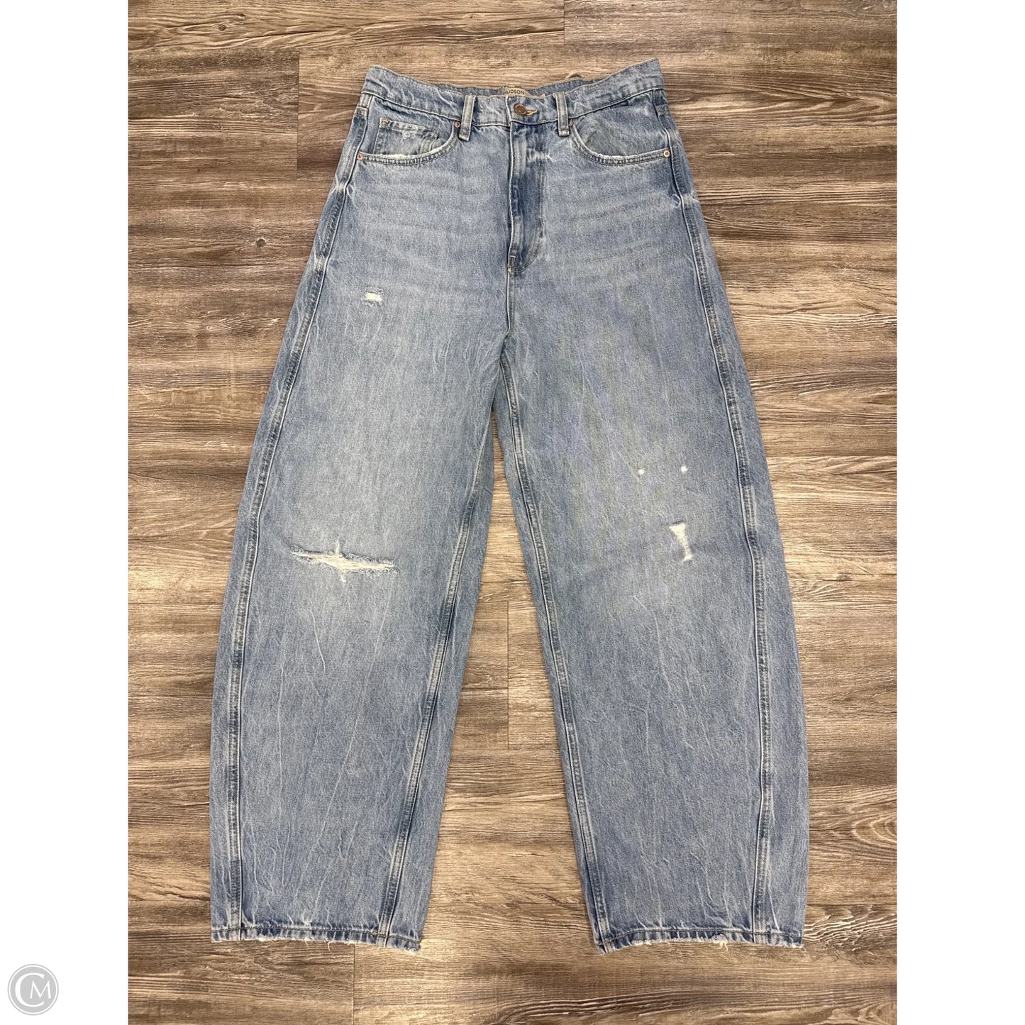 Jeans Wide Leg By Hudson In Blue Denim, Size: 4