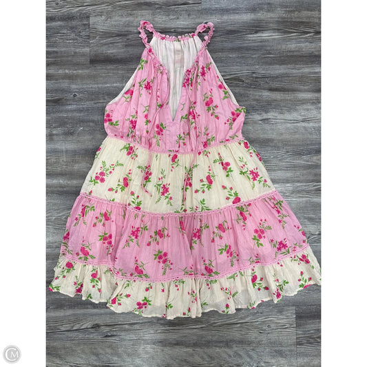 Dress Casual Short By Anthropologie In Pink & Tan, Size: S