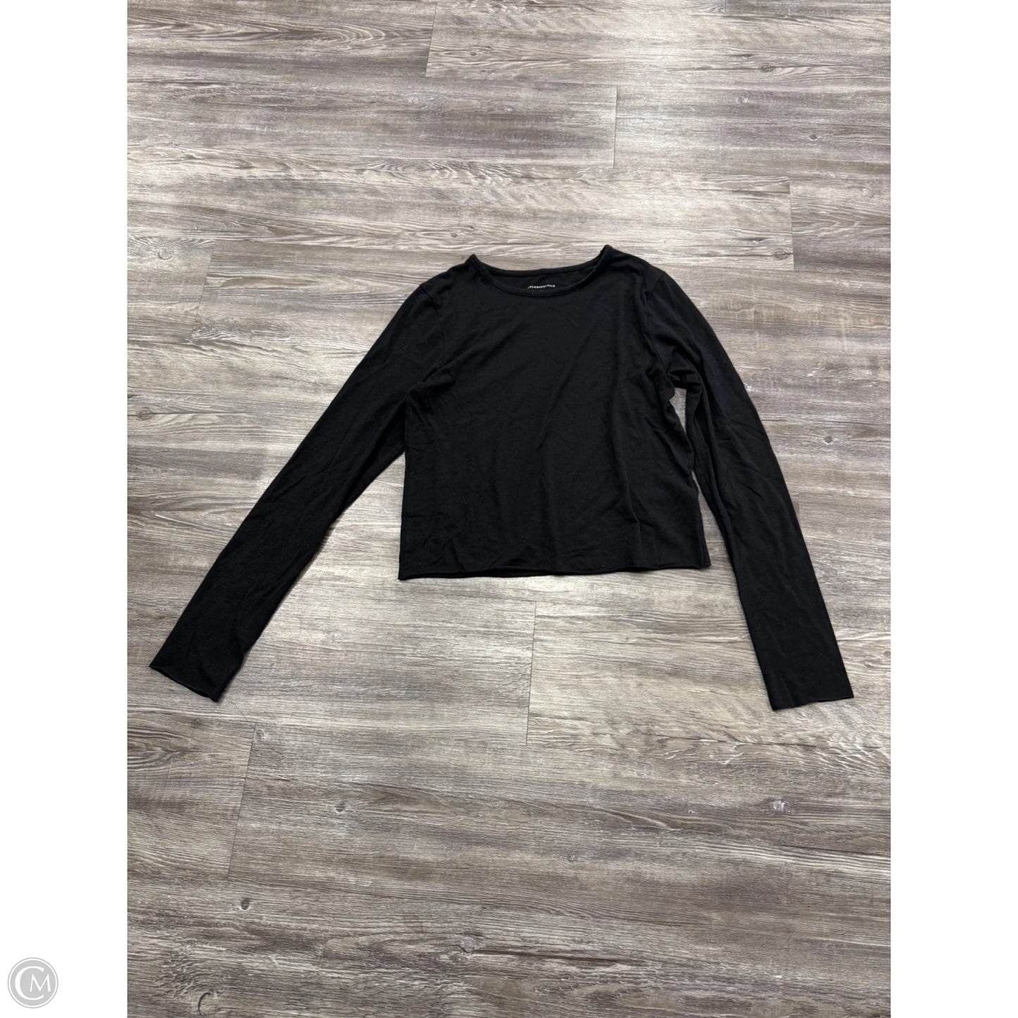 Top Long Sleeve Basic By Anthropologie In Black, Size: L