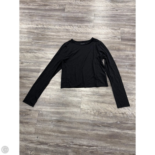 Top Long Sleeve Basic By Anthropologie In Black, Size: L