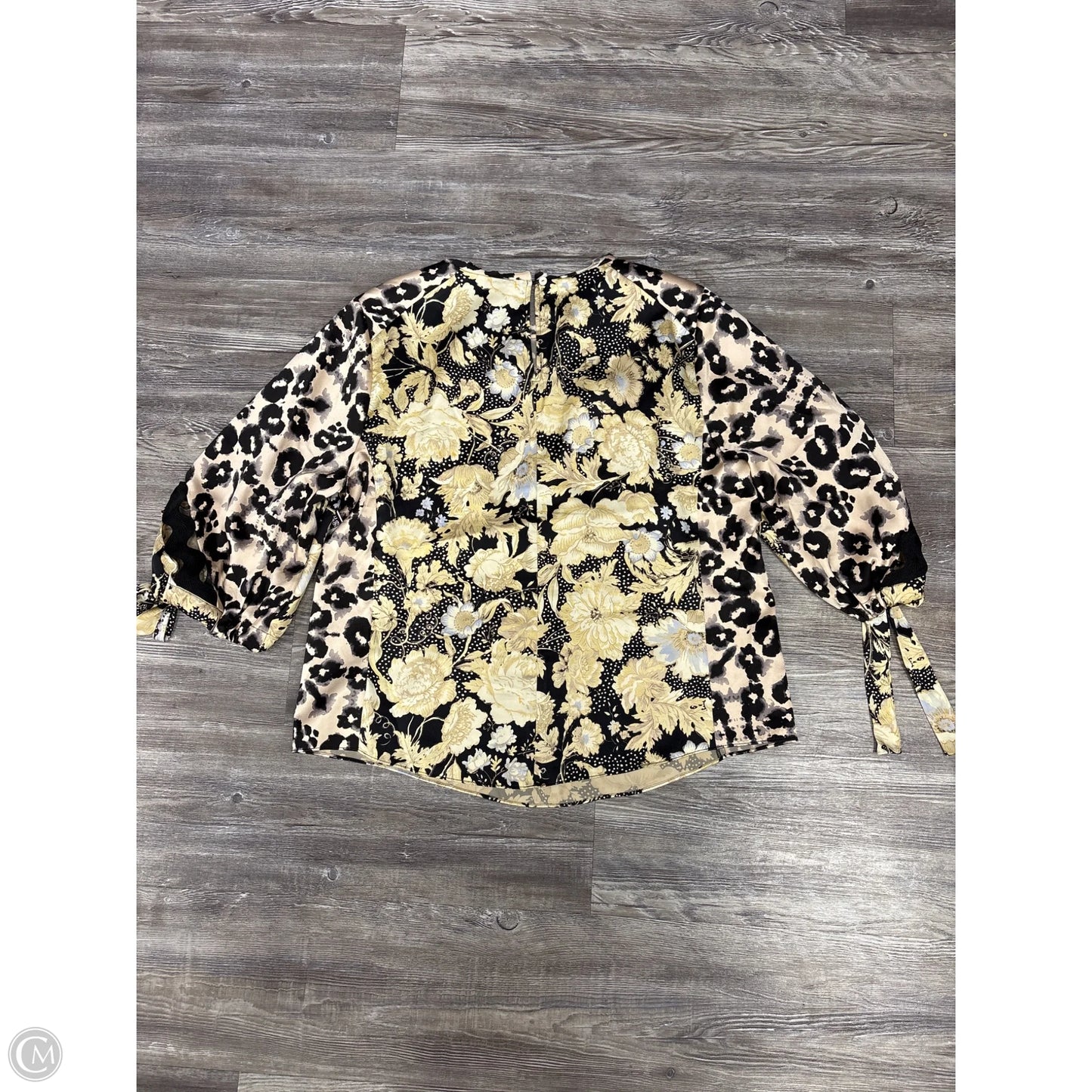 Top Long Sleeve By Rebecca Taylor In Animal Print, Size: L