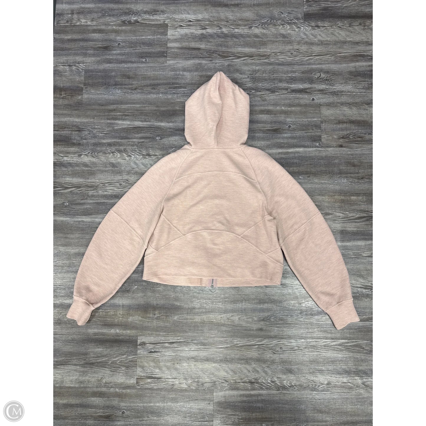 Athletic Sweatshirt Hoodie By Lululemon In Pink & Tan, Size: M