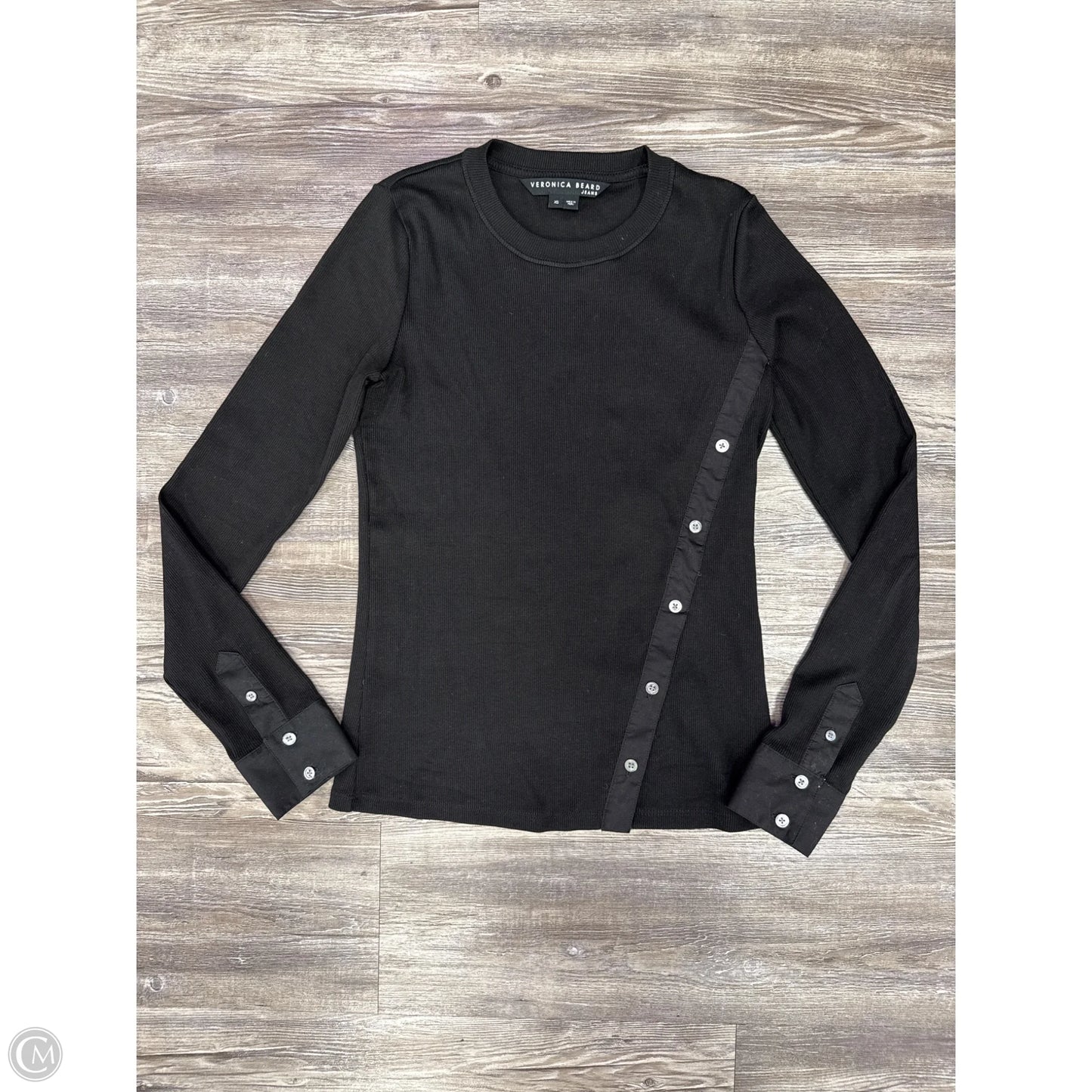 Top Long Sleeve By Veronica Beard In Black, Size: Xs