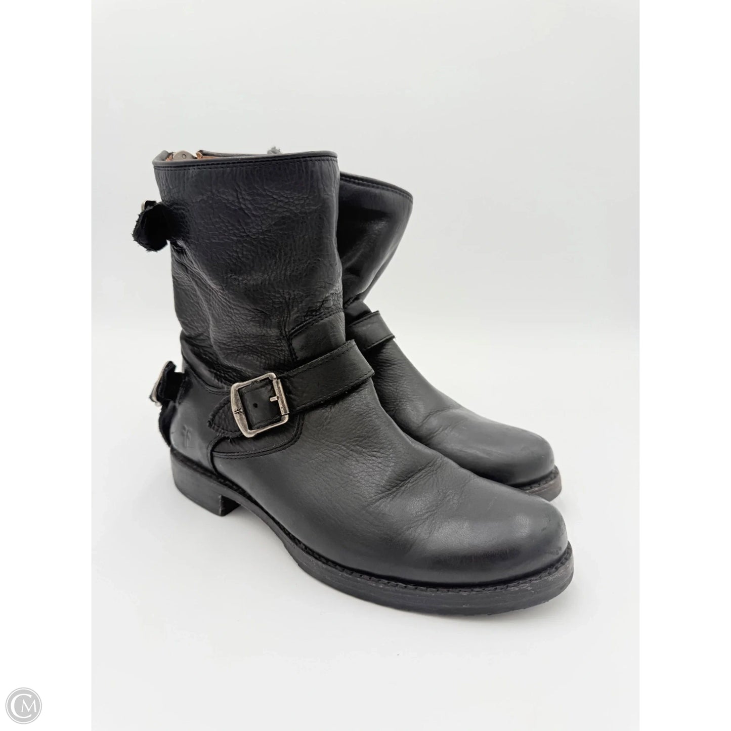 Boots Designer By Frye In Black, Size: 8.5