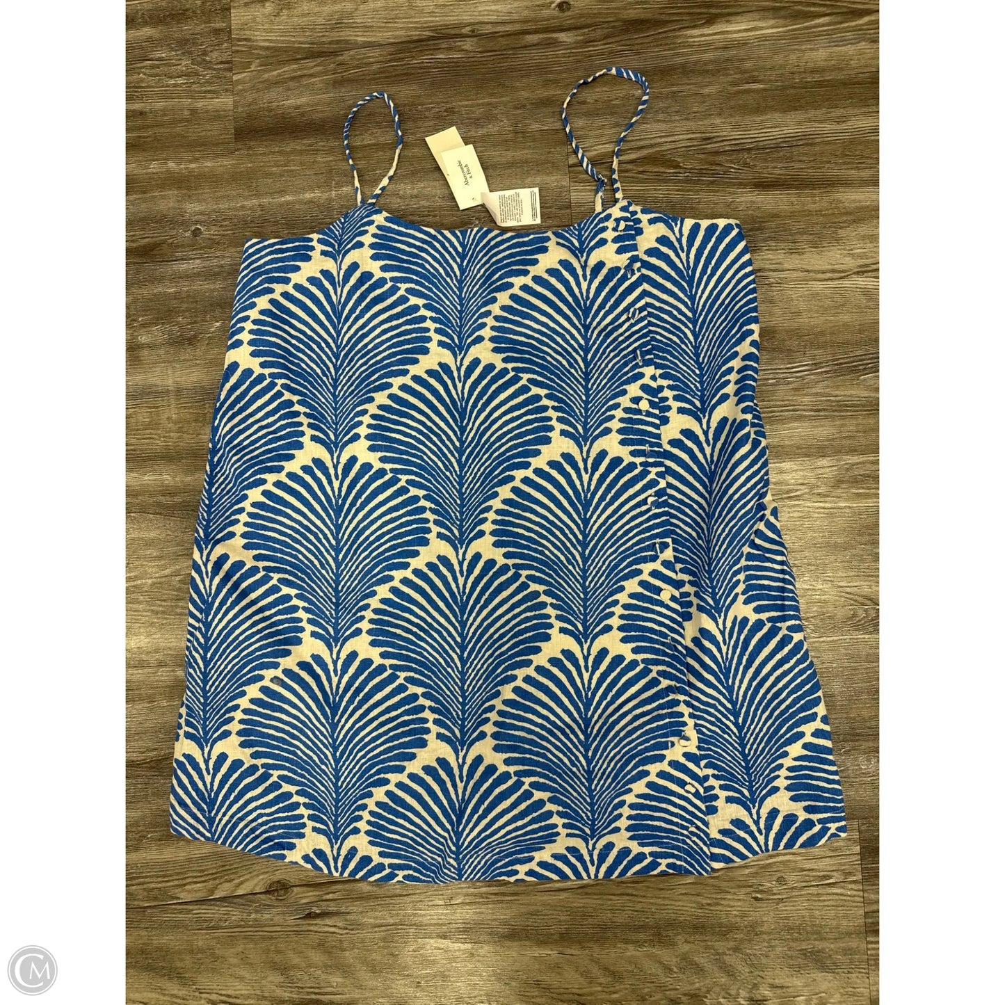 Romper By Abercrombie And Fitch In Blue & Cream, Size: Xl