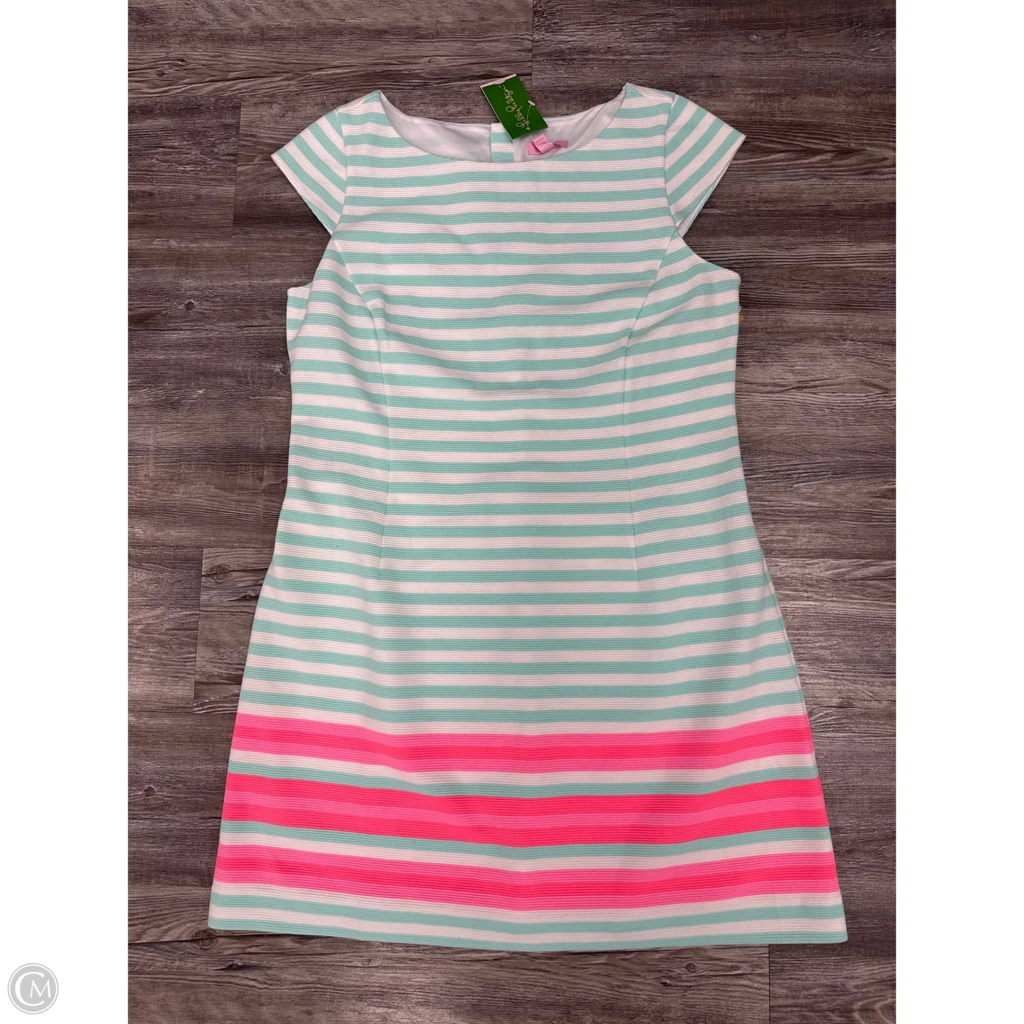 Dress Designer By Lilly Pulitzer In Green & Pink, Size: Xl