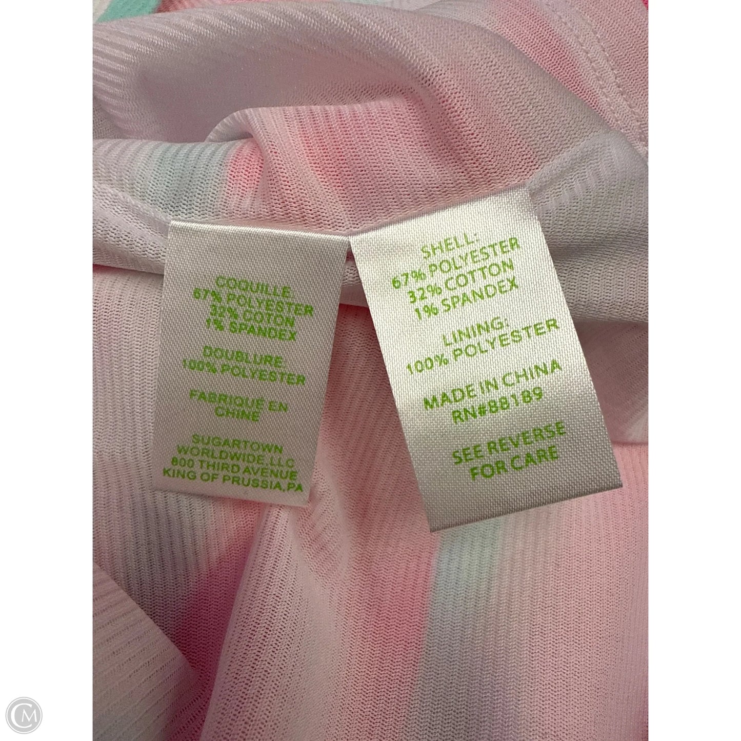 Dress Designer By Lilly Pulitzer In Green & Pink, Size: Xl