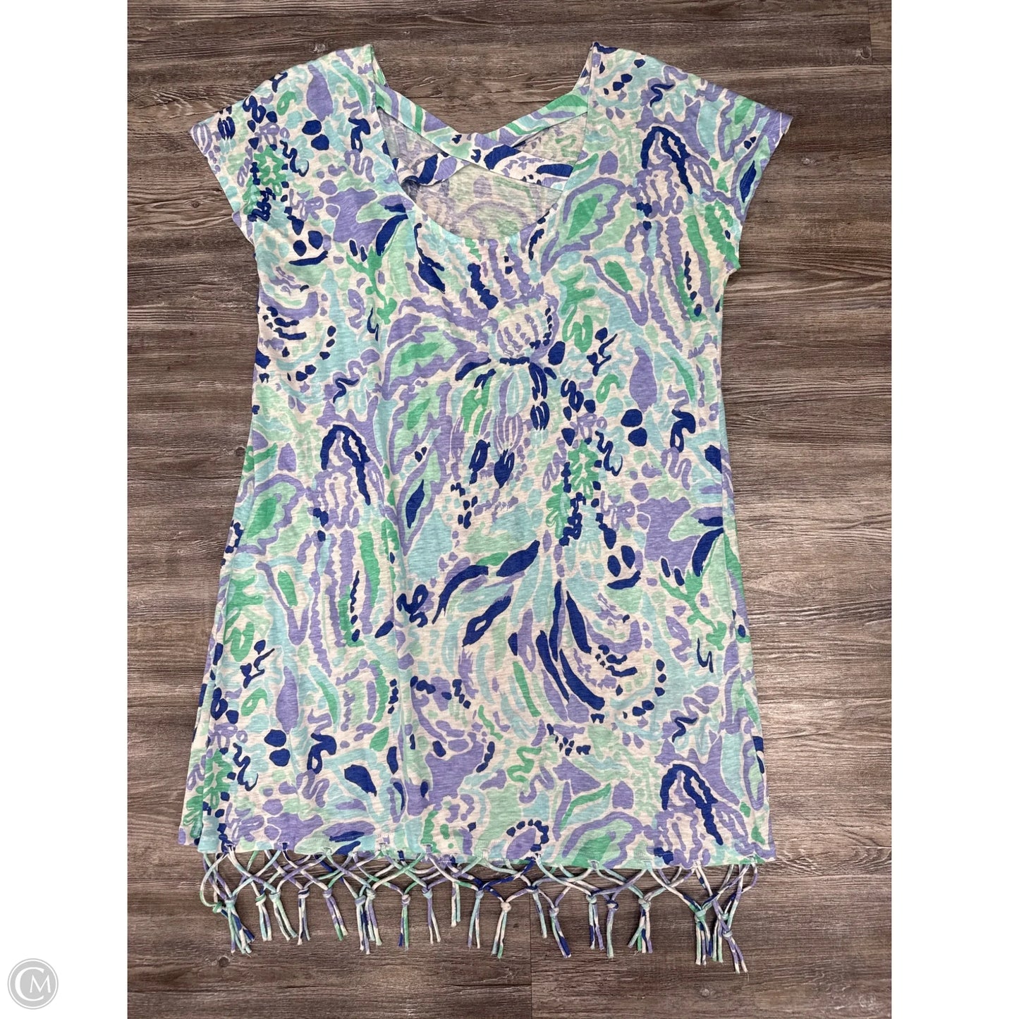 Dress Designer By Lilly Pulitzer In Blue & Green, Size: Xl