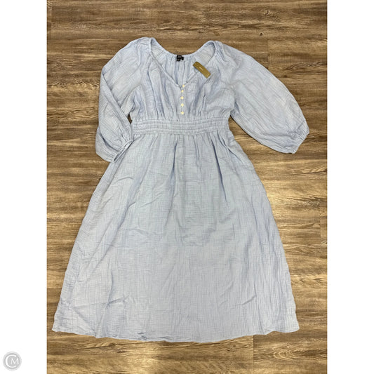 Dress Casual Midi By J. Crew In Blue, Size: Xl