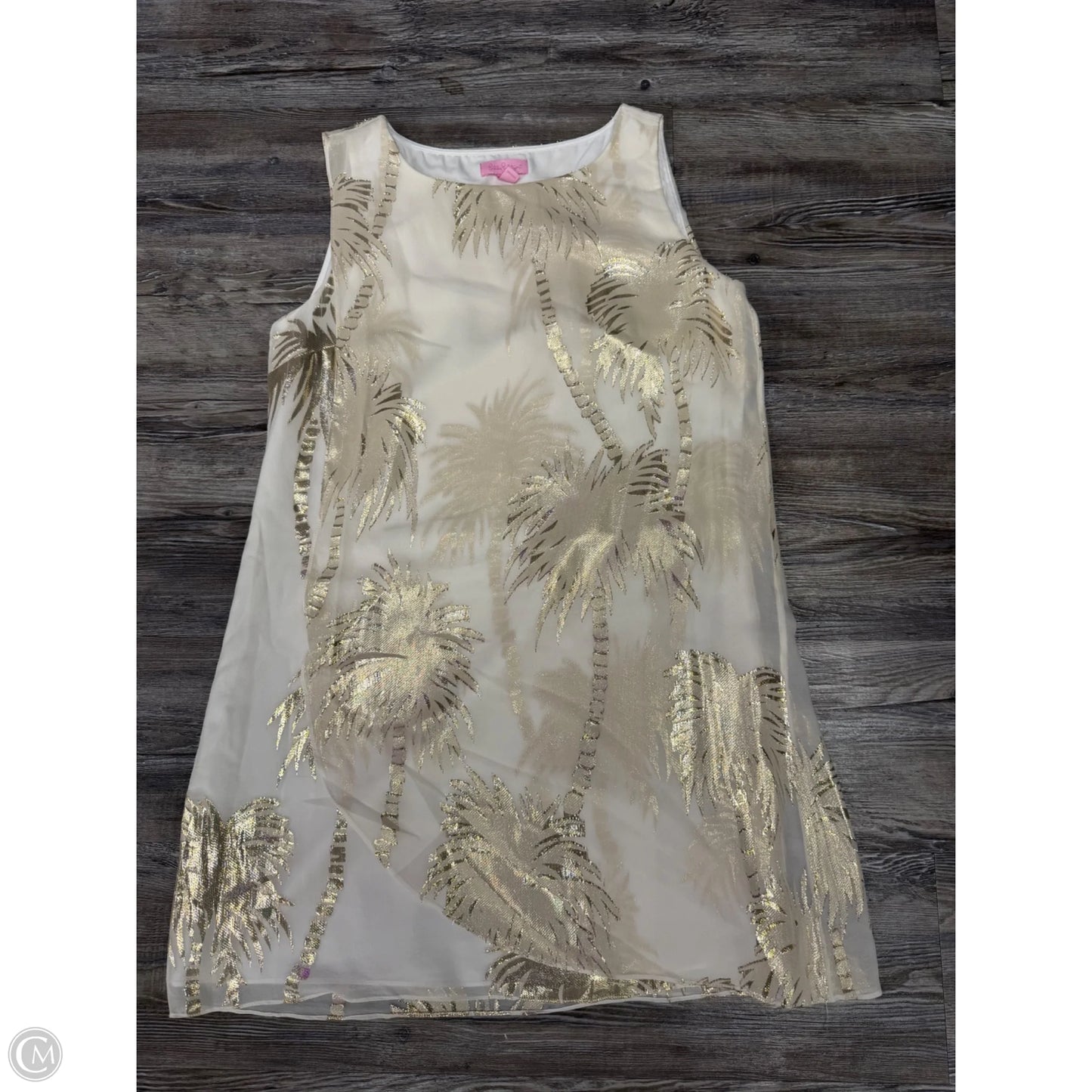 Dress Designer By Lilly Pulitzer In Gold & Tan, Size: Xs