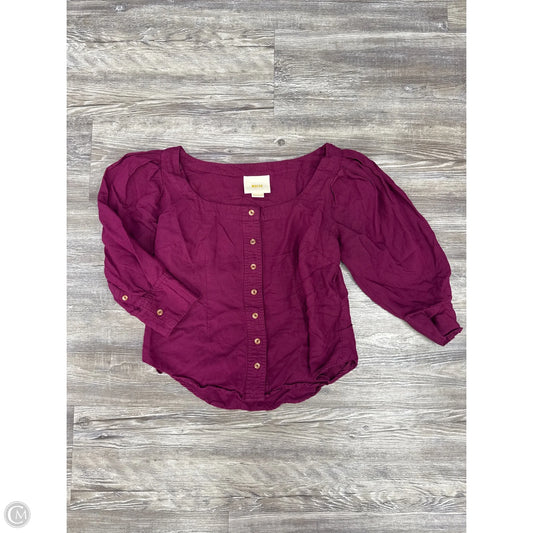 Top Short Sleeve By Maeve In Purple, Size: Xsp