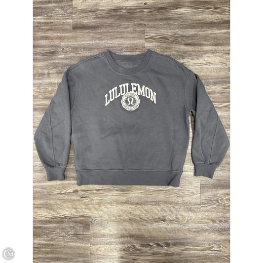 Athletic Sweatshirt Crewneck By Lululemon In Blue & Grey, Size: M