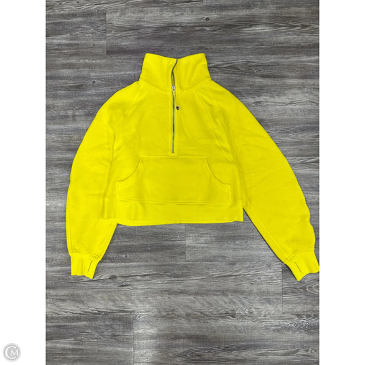 Athletic Sweatshirt Collar By Lululemon In Yellow, Size: Xs