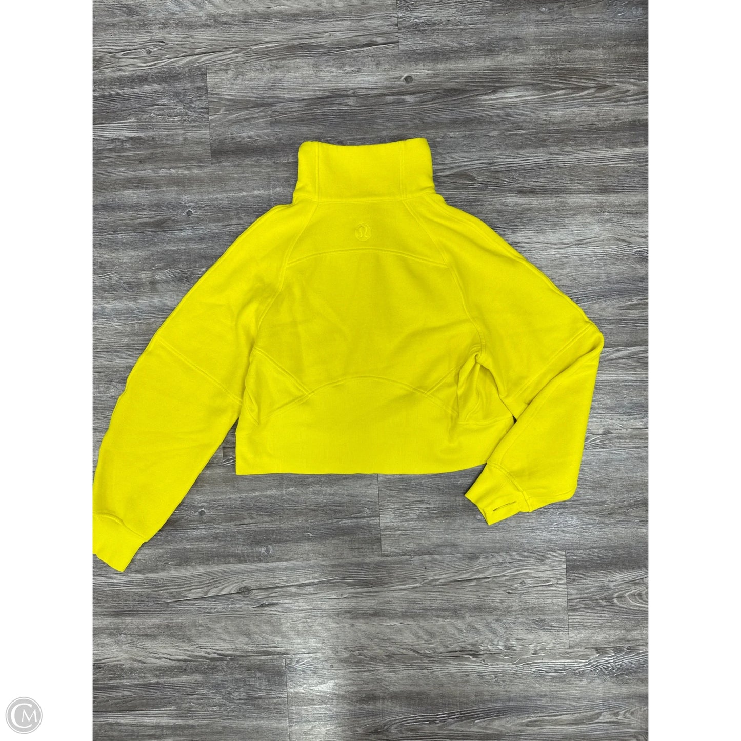 Athletic Sweatshirt Collar By Lululemon In Yellow, Size: Xs
