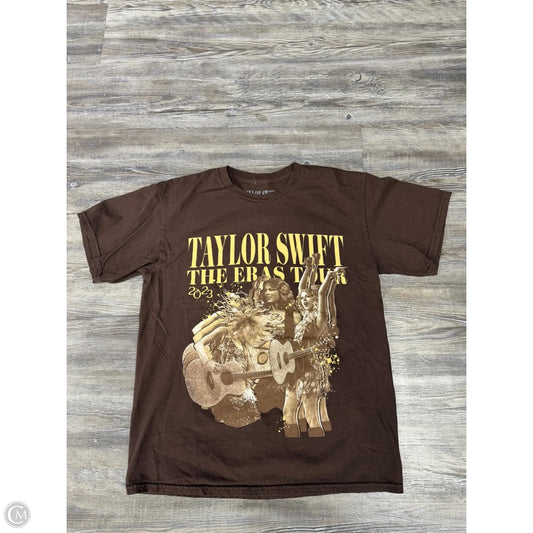 Top Short Sleeve By Taylor Swift The Eras Tour In Brown & Yellow, Size: M