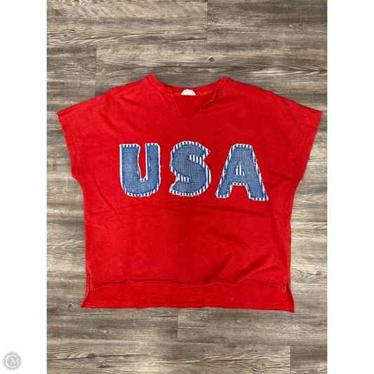Top Short Sleeve By Anniewear In Red, Size: L