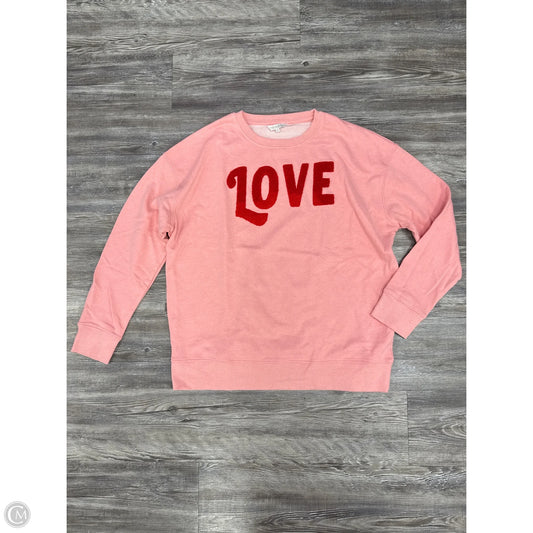 Sweatshirt Crewneck By Shiraleah In Pink & Red, Size: Xl