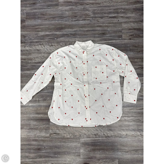 Top Long Sleeve By In February In Red & White, Size: L