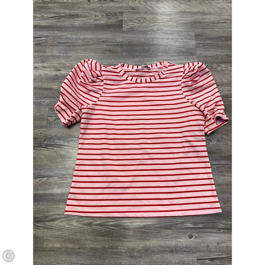 Top Short Sleeve By English Factory In Pink & Red, Size: M