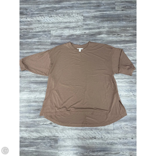 Athletic Top Long Sleeve Crewneck By Athleta In Brown, Size: 1x