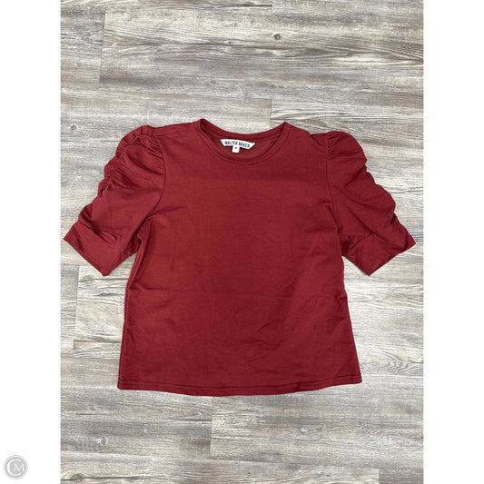Top Short Sleeve By Walter Baker In Red, Size: M