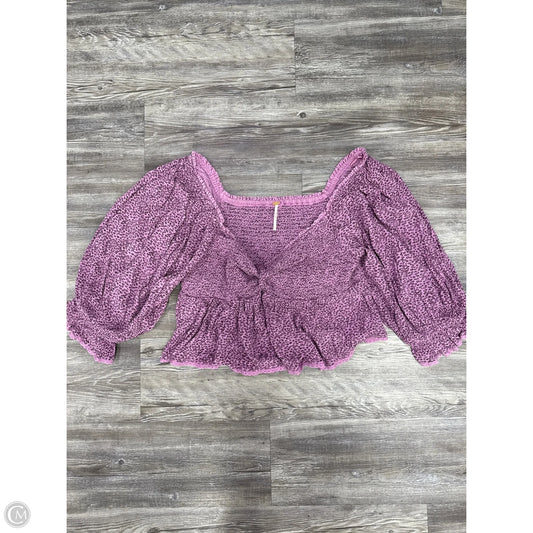 Top Long Sleeve By Free People In Purple, Size: Xl