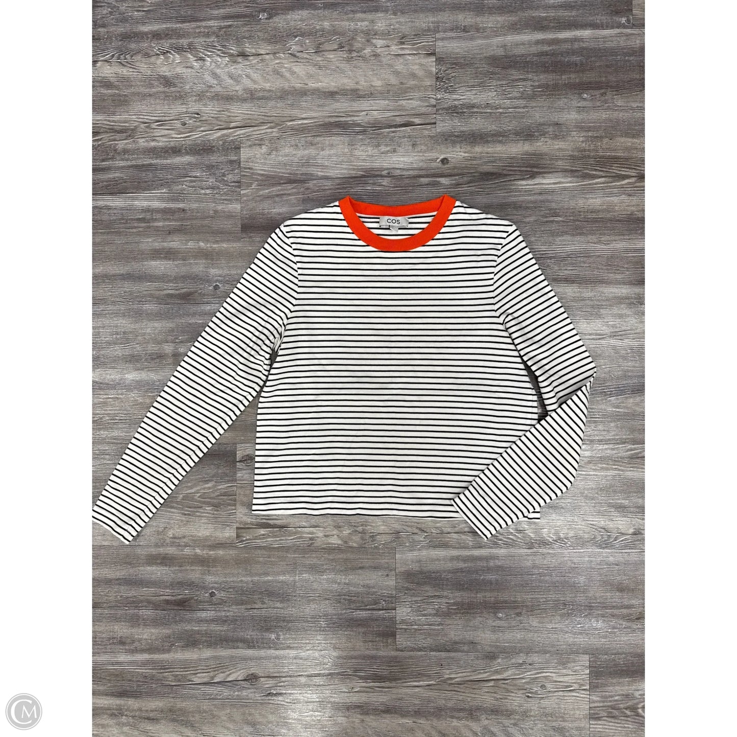 Top Long Sleeve By Cos In Striped Pattern, Size: M