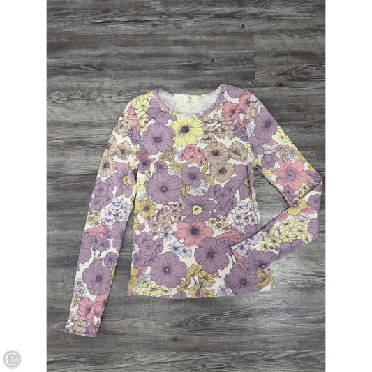 Top Long Sleeve By T.la In Pink & Purple, Size: M