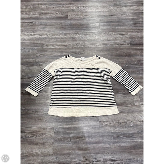 Top Long Sleeve Designer By Ba&sh In Striped Pattern, Size: M