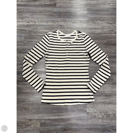 Top Long Sleeve By Universal Standard In Black & Tan, Size: M