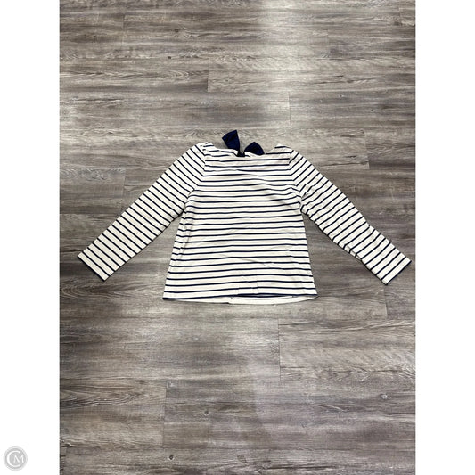 Top Long Sleeve By J. Crew In Blue & Cream, Size: M