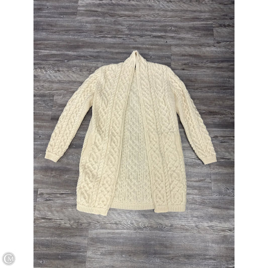 Sweater Cardigan By Aran Crafts In Cream, Size: S