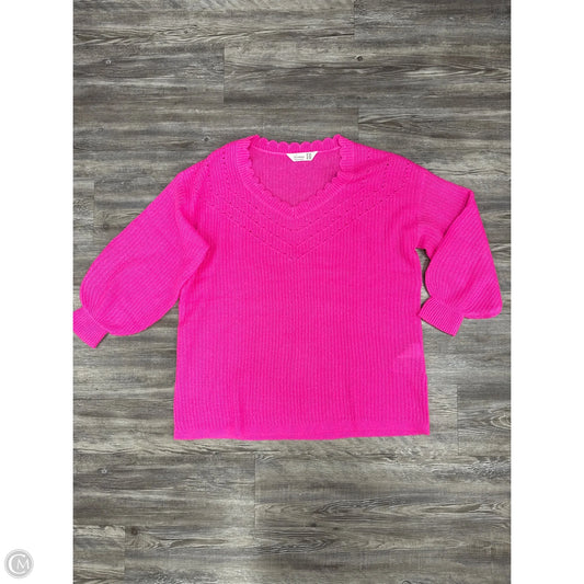 Sweater By Clothes Mentor In Pink, Size: 1x