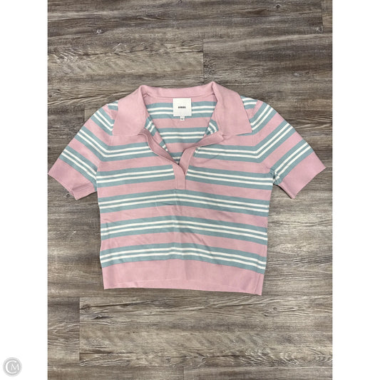 Top Short Sleeve By AKNVAS In Blue & Pink, Size: L
