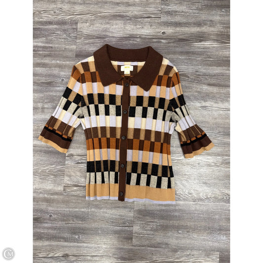Sweater Short Sleeve By Maeve In Brown & Purple, Size: Xl