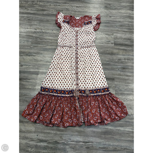 Dress Casual Maxi By Veronica Beard In Red & White, Size: L