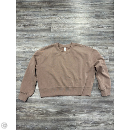 Athletic Sweatshirt Crewneck By Lululemon In Tan, Size: 6