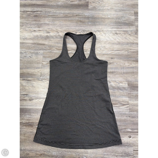 Athletic Tank Top By Lululemon In Black & Grey, Size: M