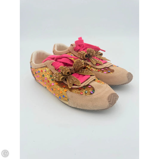 Shoes Sneakers By Kurt Geiger London In Gold & Pink, Size: 8.5