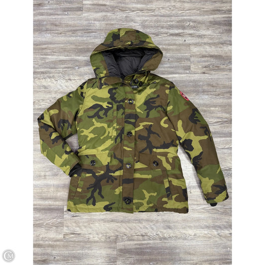 Coat Luxury Designer By Canada Goose In Camouflage Print, Size: Xl