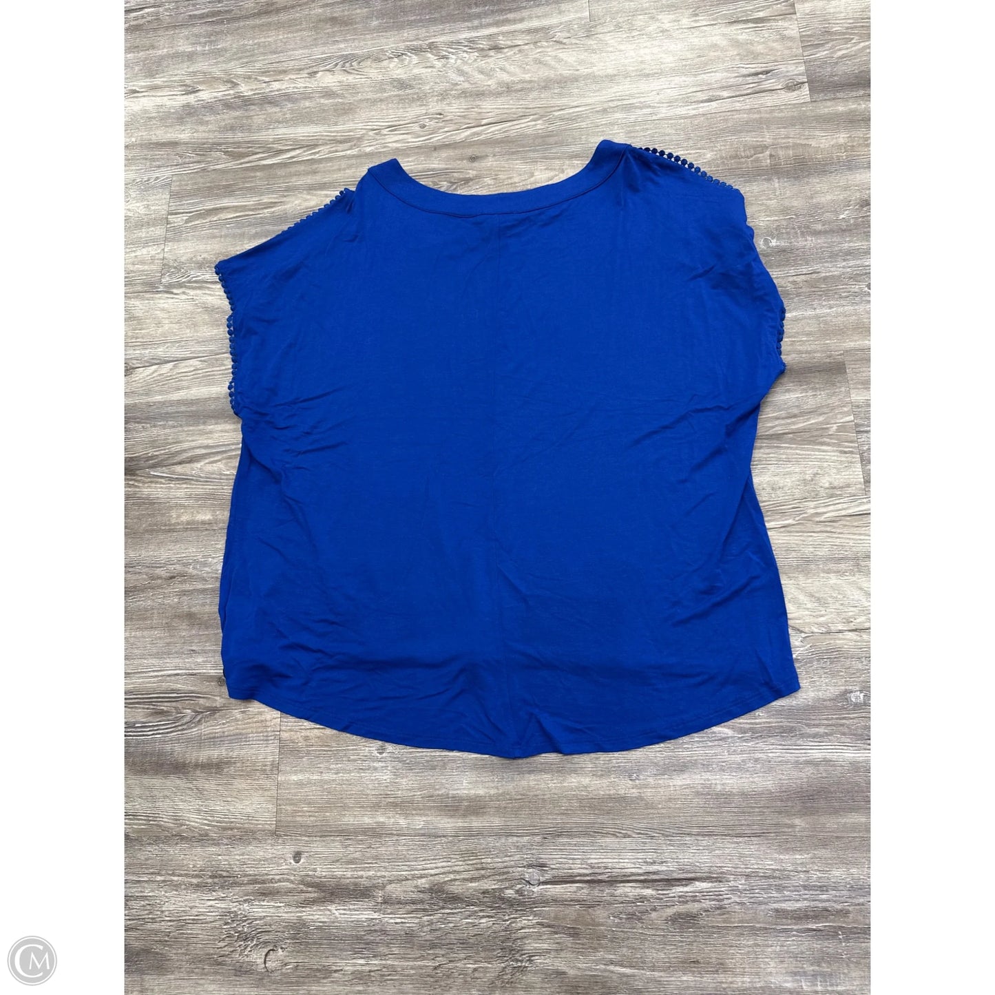 Top Short Sleeve By Cable And Gauge In Blue, Size: 3x
