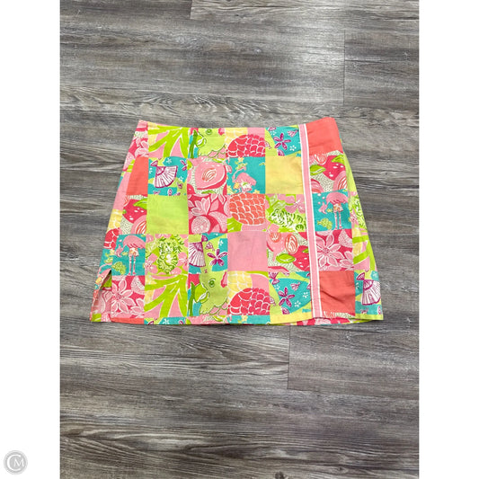 Skort Designer By Lilly Pulitzer In Green & Pink, Size: 6