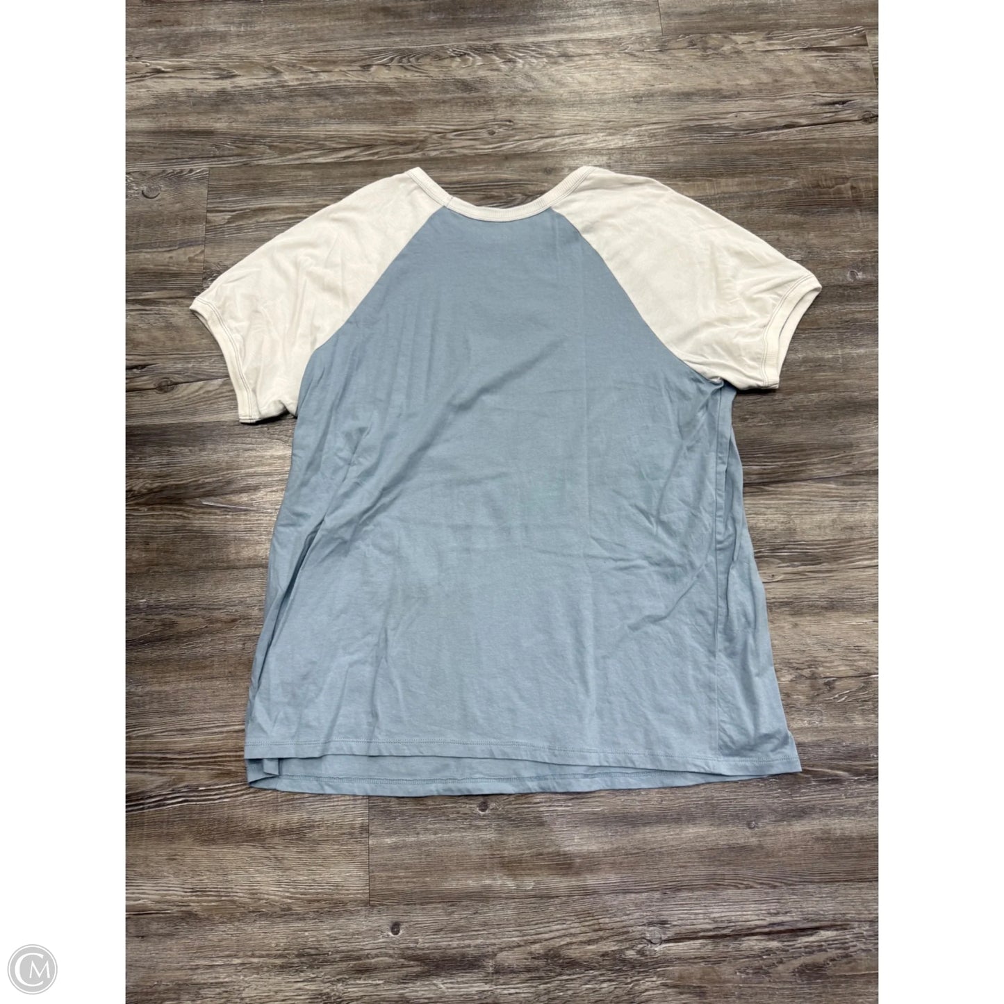 Top Short Sleeve Basic By Torrid In Blue & White, Size: 2x