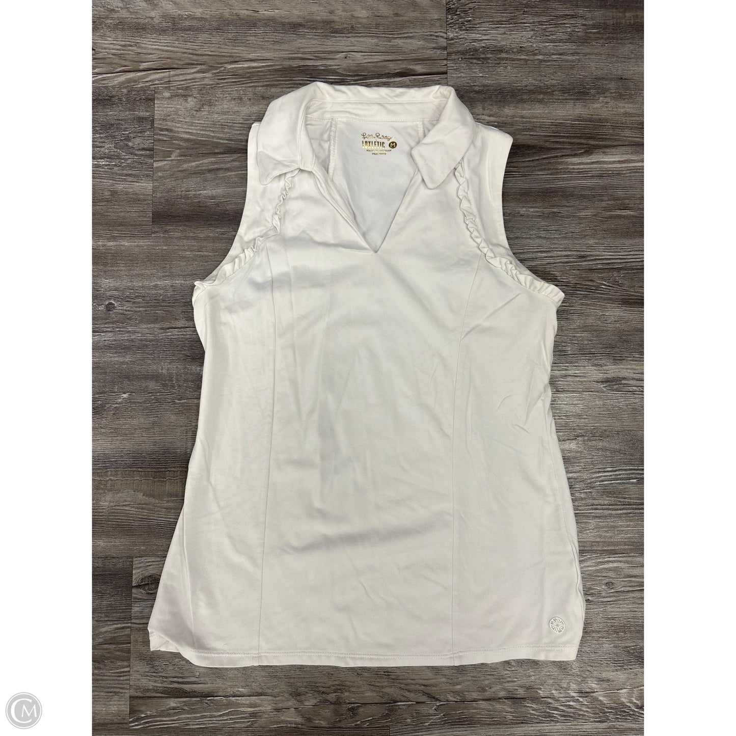 Top Sleeveless Designer By Lilly Pulitzer In White, Size: M