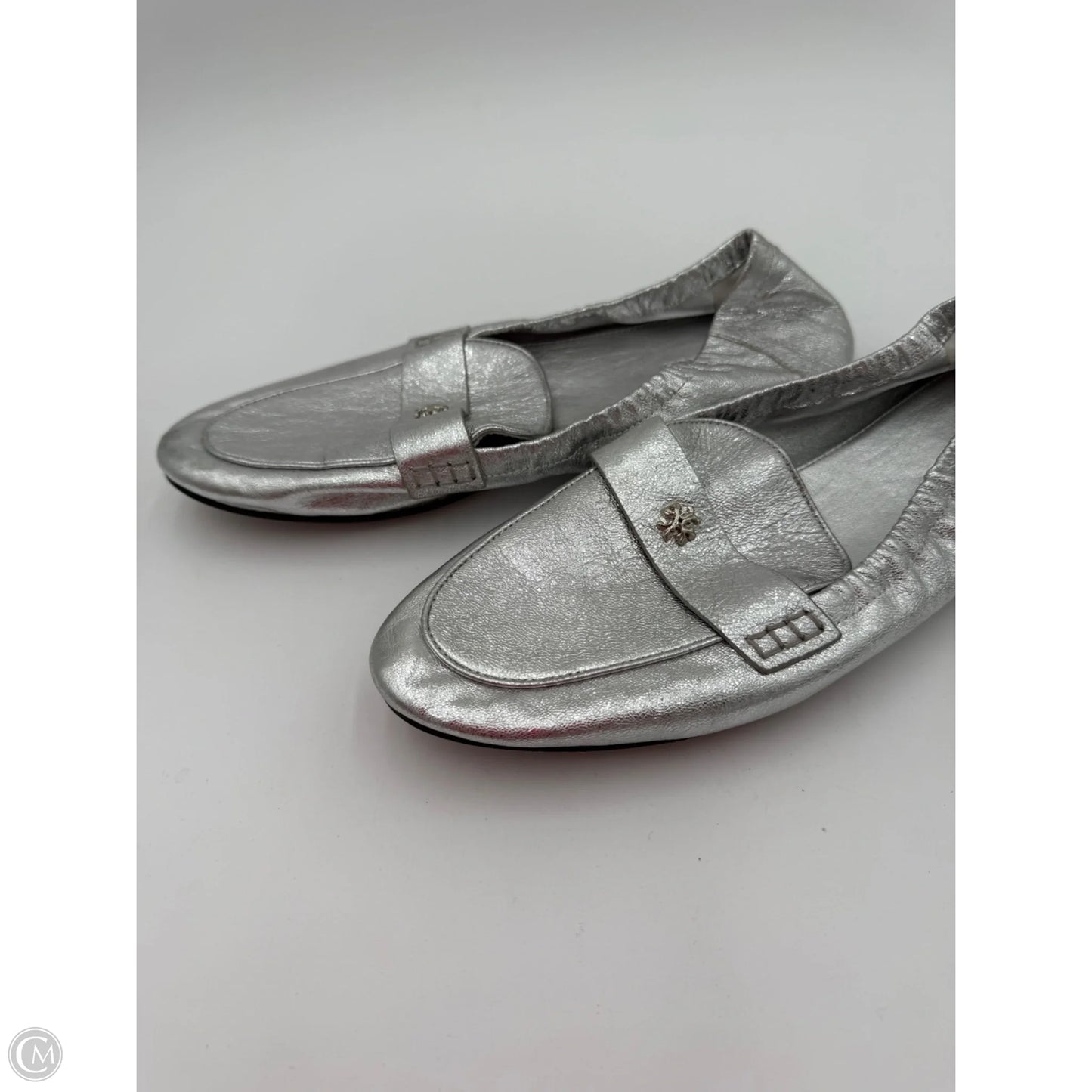 Shoes Designer By Tory Burch In Silver, Size: 8