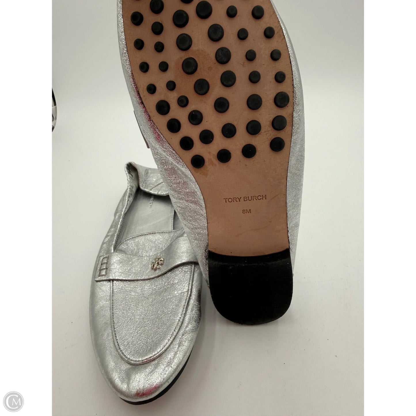 Shoes Designer By Tory Burch In Silver, Size: 8