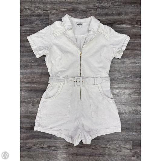Romper By Mumu In White, Size: Xl