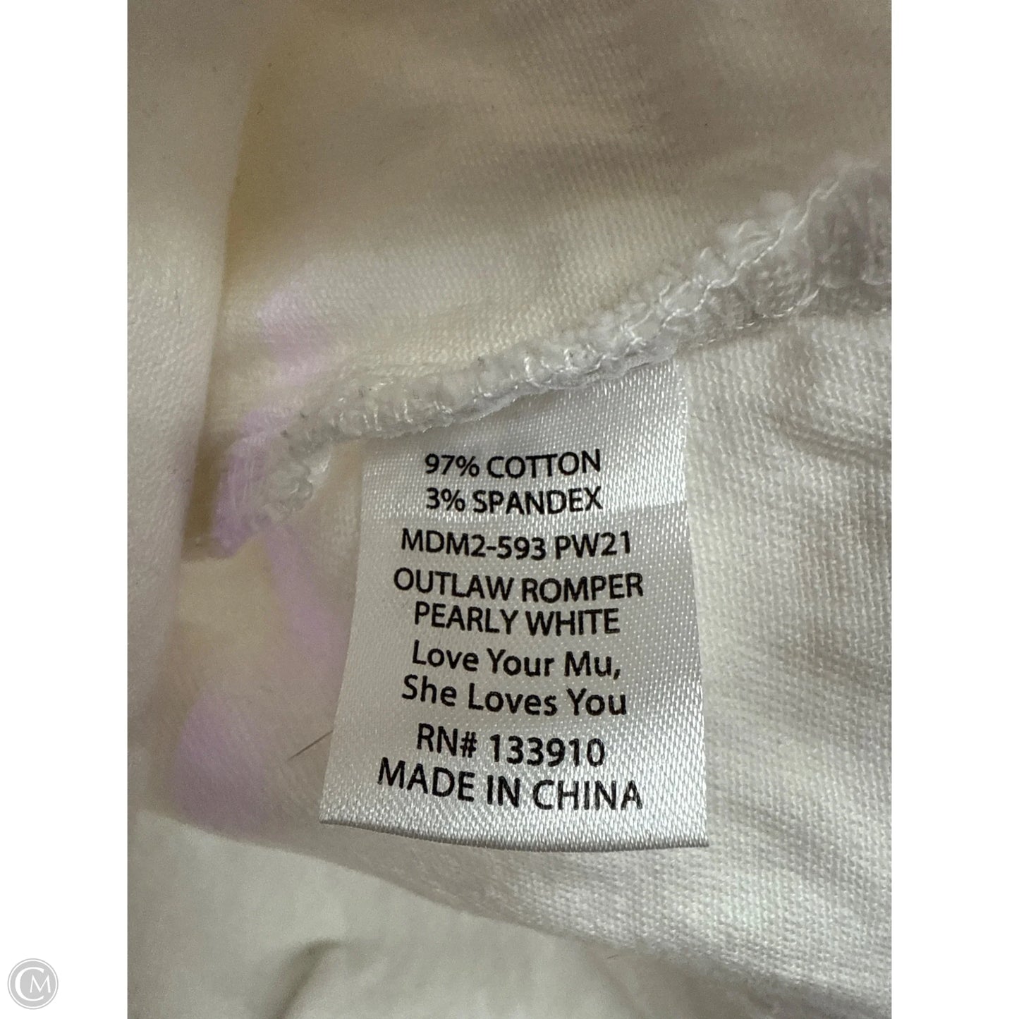 Romper By Mumu In White, Size: Xl