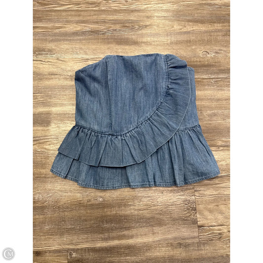 Top Sleeveless By Express In Blue Denim, Size: S