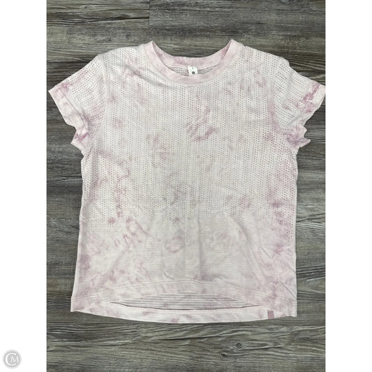 Athletic Top Short Sleeve By Lululemon In Tie Dye Print, Size: 2